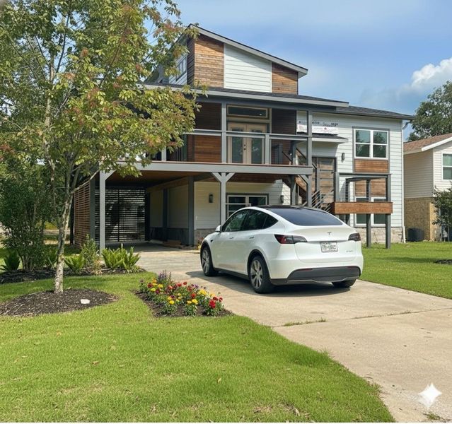 This home has a new addition, a beautiful covered balcony that provides protection from the rain and sun to the entertaining areas upstairs as well as the garage porch