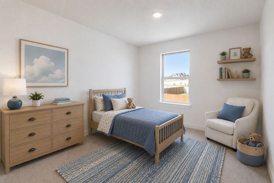 Furnished interior view inside a new home in Saddleback at Santa Rita Ranch, Liberty Hill (Image 13). Furnished interior view inside a new home in Saddleback at Santa Rita Ranch, Liberty Hill (Image 13).