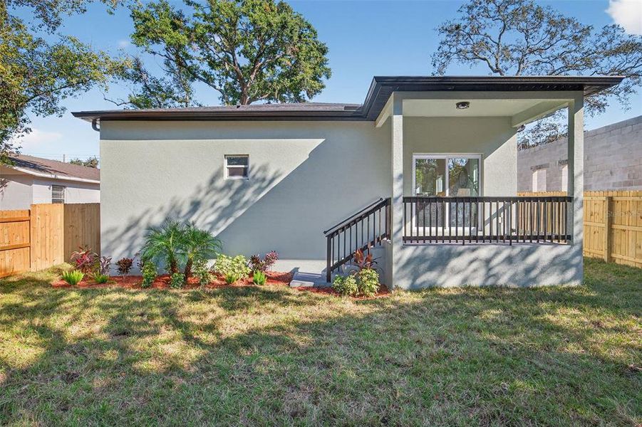 Exterior details and patio area of a home in , Tampa (Image 33). Exterior details and patio area of a home in , Tampa (Image 33).