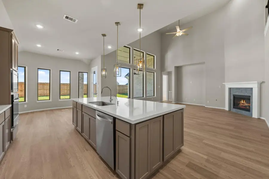 Furnished interior view inside a new home in The Meadows at Imperial Oaks 60', Conroe (Image 8).