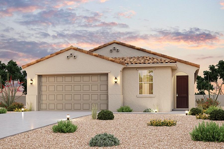 Representative exterior photo of a completed home built from the Jay by Century Communities in North Copper Canyon, Surprise, AZ (Image 1). Representative exterior photo of a completed home built from the Jay by Century Communities in North Copper Canyon, Surprise, AZ (Image 1).