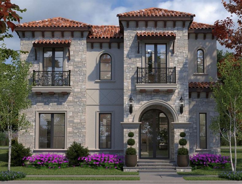 Front exterior of a new home in , Southlake, TX, highlighting curb appeal (Image 1).