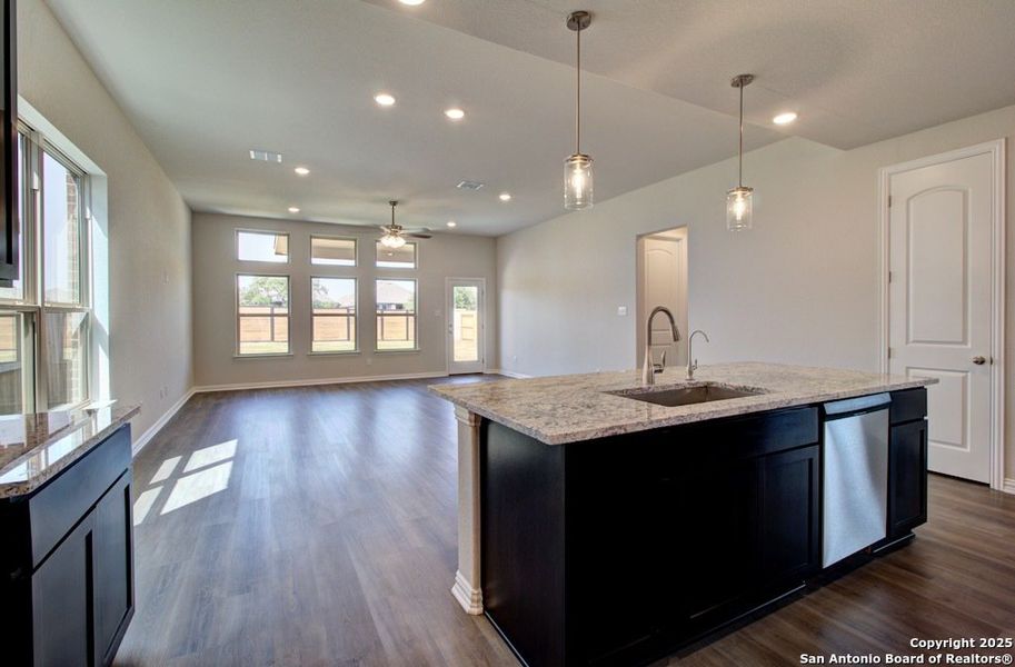 Furnished interior view inside a new home in Stream Waters, Seguin (Image 3).