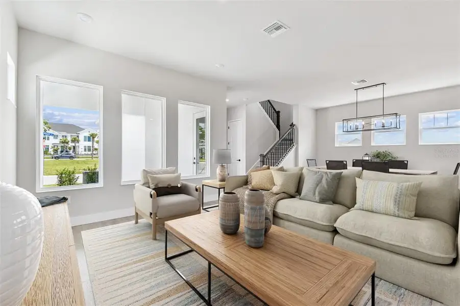 Furnished interior view inside a new home in Emerald Landing at Waterside at Lakewood Ranch – Cottage Series, Sarasota (Image 8).