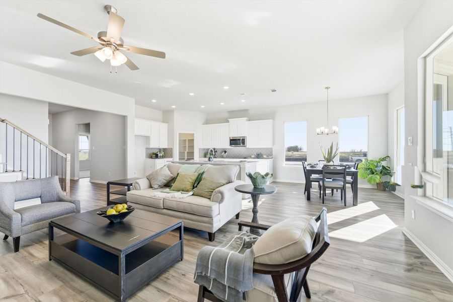 Furnished interior view inside a new home in Clear Sky Addition, Valley View (Image 13).