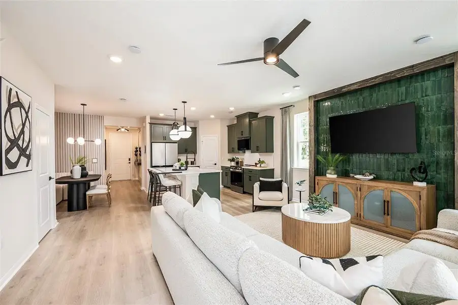 Furnished interior view inside a new home in Aulin Square, Oviedo (Image 4).