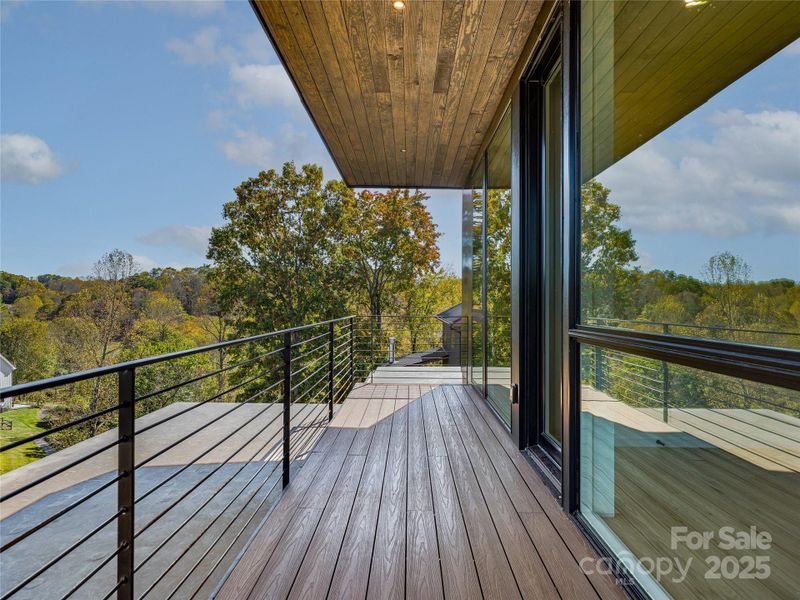 Exterior details and patio area of a home in , Asheville (Image 1).
