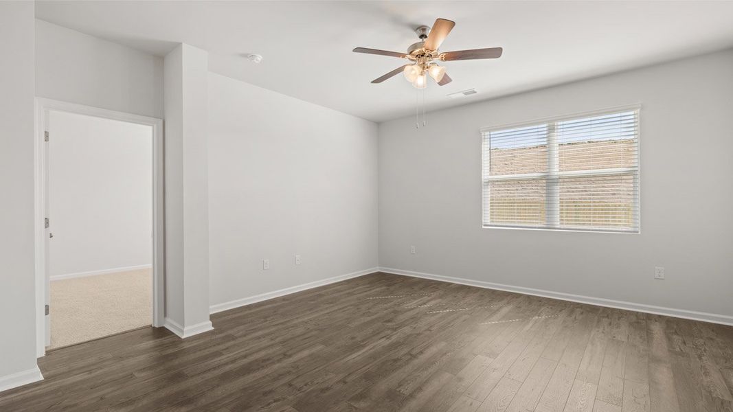 Representative unfurnished interior of a home built from the Cali by D.R. Horton in Captain's Corner, Grovetown (Image 13). Representative unfurnished interior of a home built from the Cali by D.R. Horton in Captain's Corner, Grovetown (Image 13).