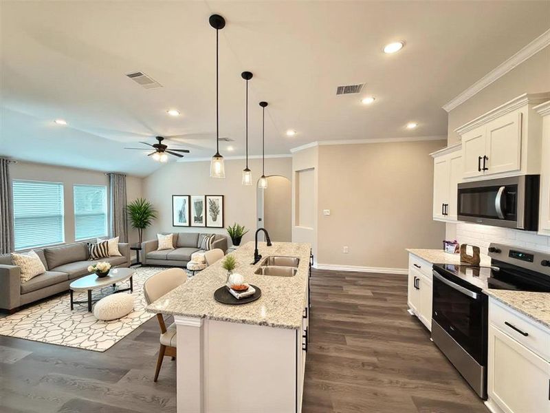 Furnished interior view inside a new home in , Greenville (Image 7).