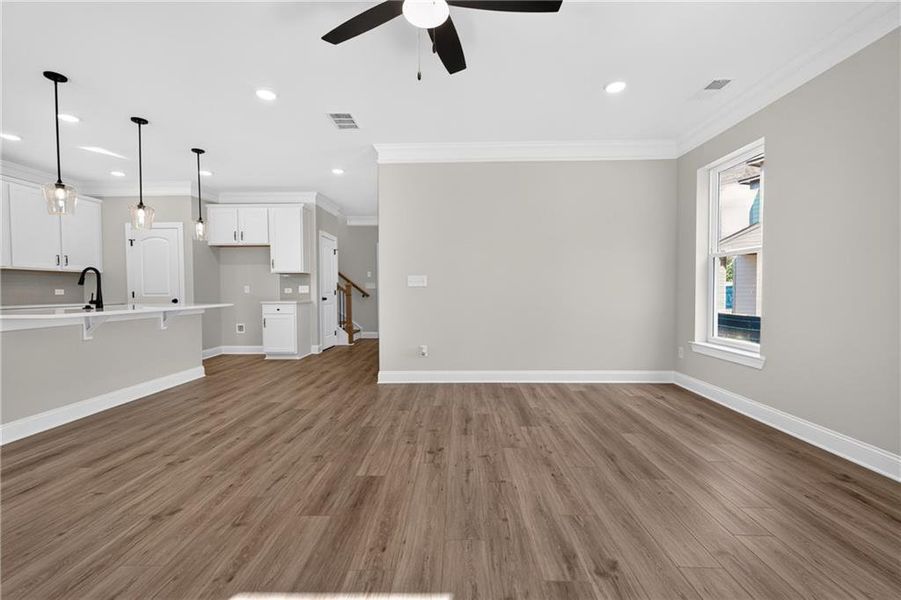 Spacious, unfurnished interior of a new home in Villas at Dawsonville, Dawsonville (Image 37). Spacious, unfurnished interior of a new home in Villas at Dawsonville, Dawsonville (Image 37).