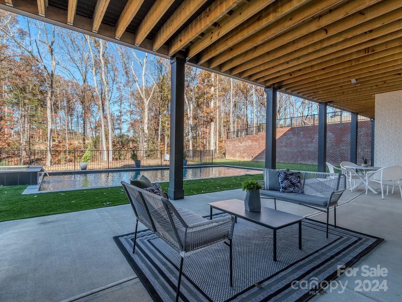 Covered Basement Level Patio