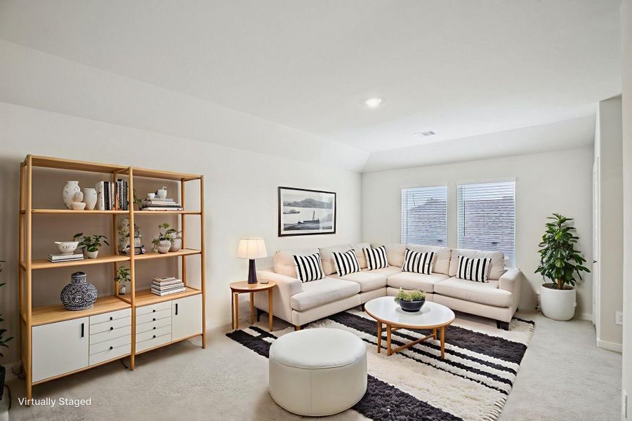 Furnished interior view inside a new home in Wall Street Village, Richmond (Image 4). Furnished interior view inside a new home in Wall Street Village, Richmond (Image 4).