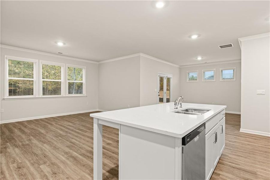 Furnished interior view inside a new home in Kingston Ranch at Lake Oconee, Buckhead (Image 6). Furnished interior view inside a new home in Kingston Ranch at Lake Oconee, Buckhead (Image 6).