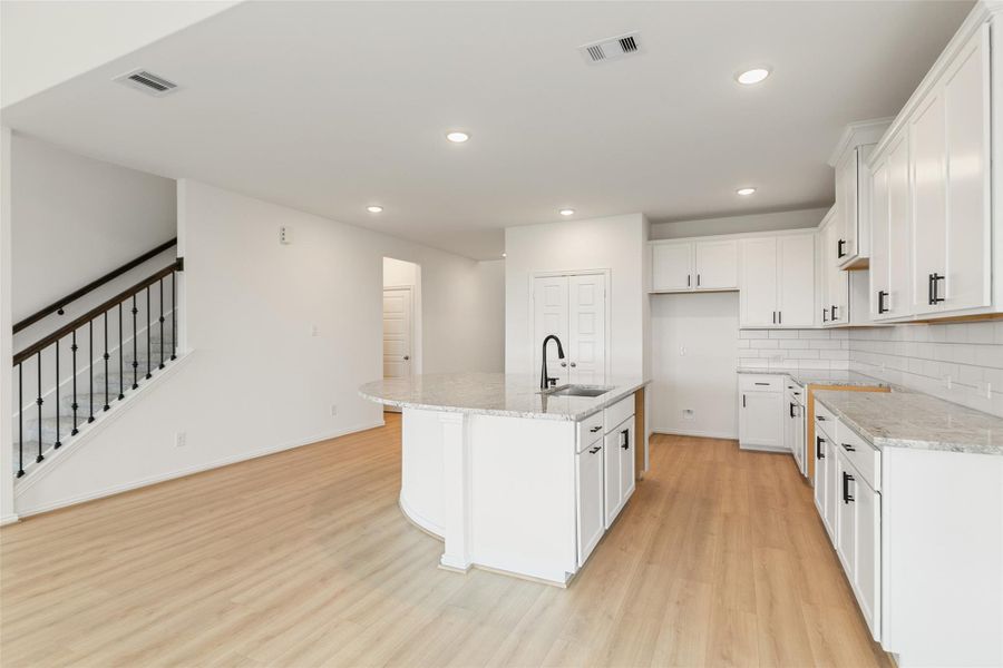 Furnished interior view inside a new home in Creekhaven, Iowa Colony (Image 9). Furnished interior view inside a new home in Creekhaven, Iowa Colony (Image 9).