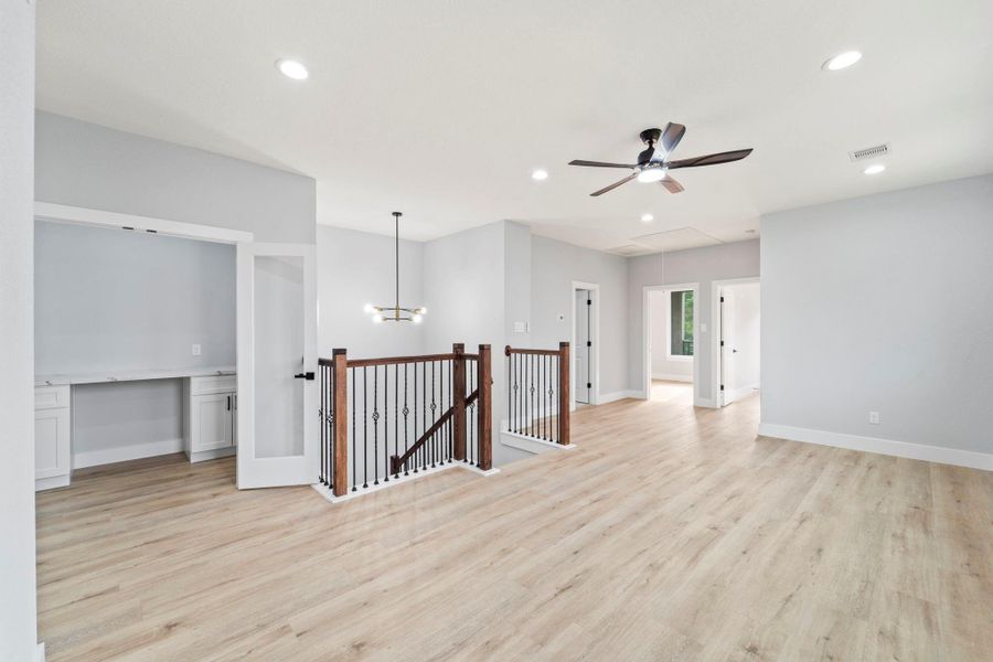 Upstairs hallway or game area