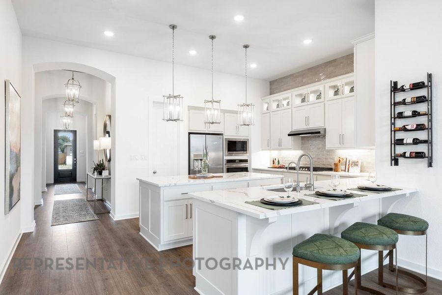 Furnished interior view inside a new home in 6 Creeks at Waterridge: 60ft. lots, Kyle (Image 10).