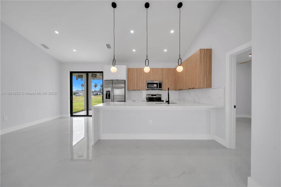 Furnished interior view inside a new home in , Cape Coral (Image 8). Furnished interior view inside a new home in , Cape Coral (Image 8).