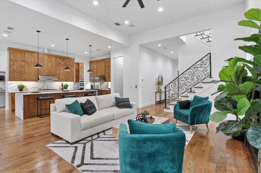 Furnished interior view inside a new home in , Dallas (Image 10).
