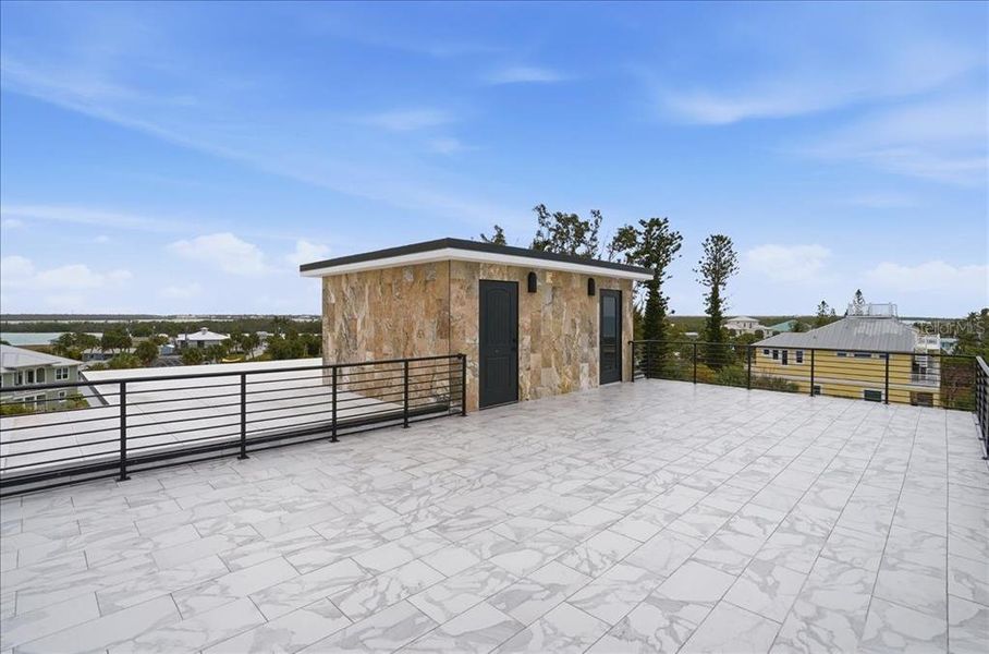 Exterior details and patio area of a home in , Englewood (Image 44).