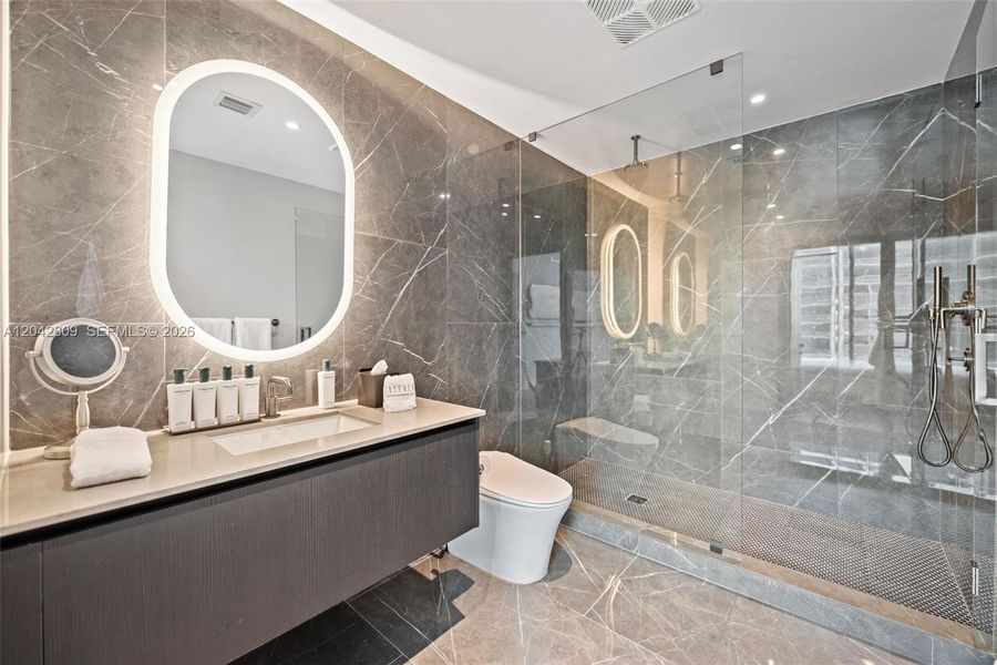 Furnished interior view inside a new home in , Miami (Image 39).