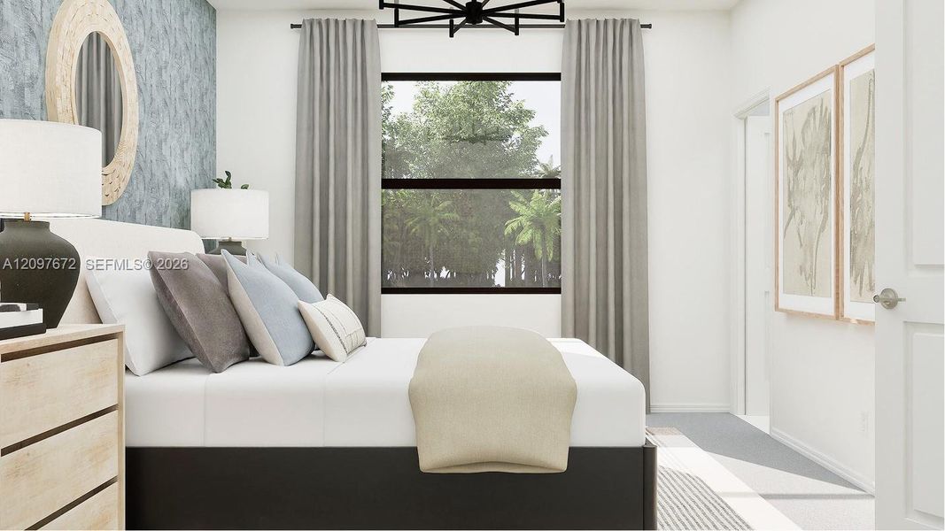 Furnished interior view inside a new home in Pineland Crest, Miami (Image 8). Furnished interior view inside a new home in Pineland Crest, Miami (Image 8).