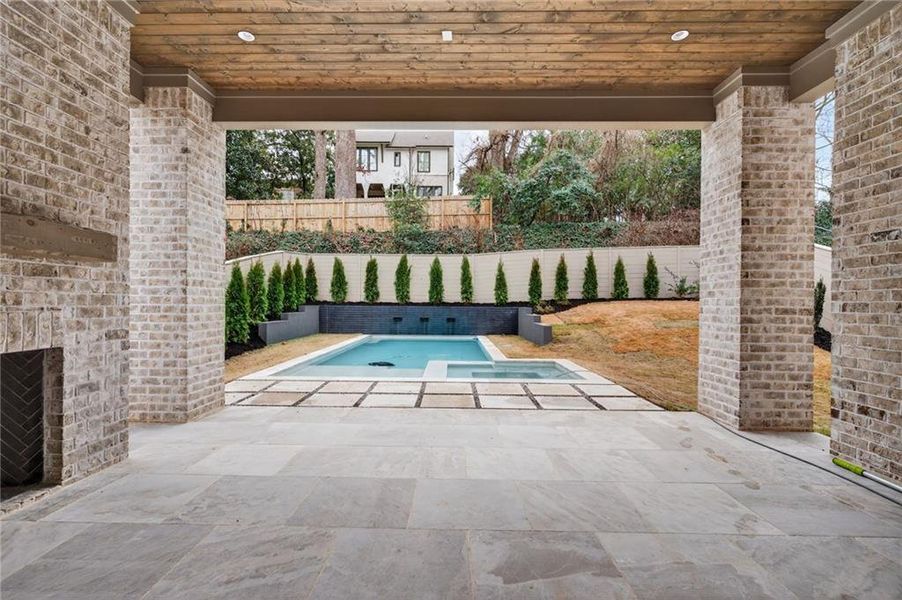 Exterior details and patio area of a home in , Atlanta (Image 33).