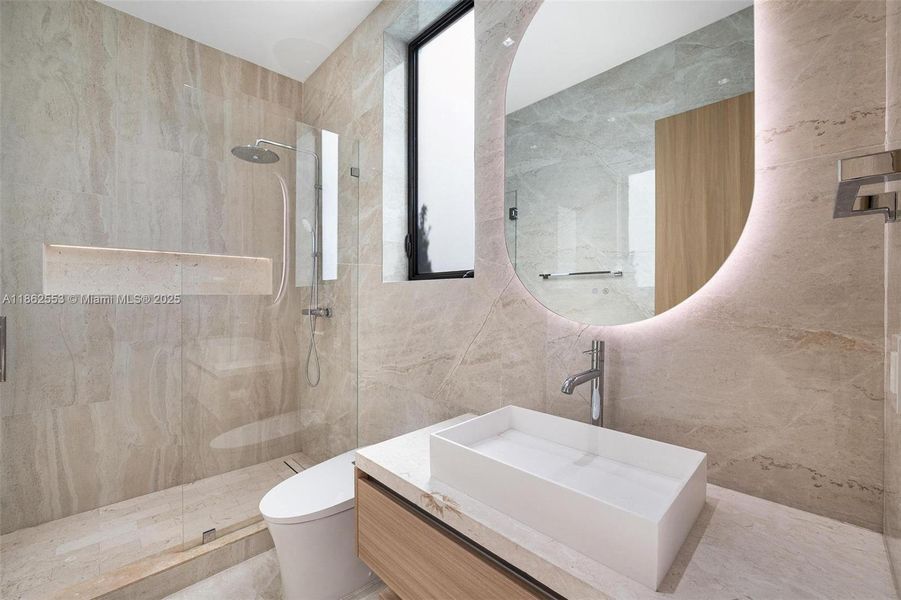 Furnished interior view inside a new home in , Miami (Image 16).