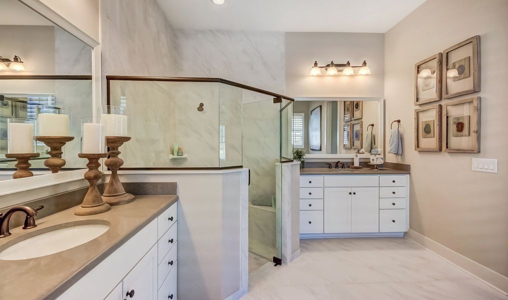 Owner's luxury bath with dual vanities