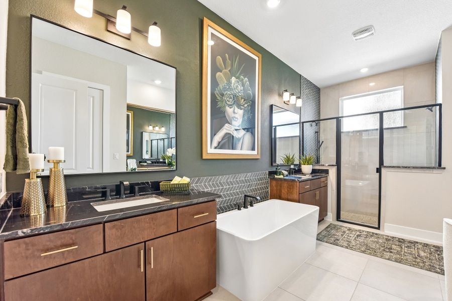 Representative furnished interior of a home built from the Enfield by Taylor Morrison in Village Grove, Dripping Springs (Image 17).