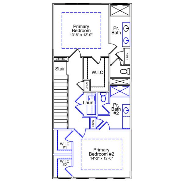 2D floor plan layout of this home in Nichols Landing, Charlotte, NC (Image 4).