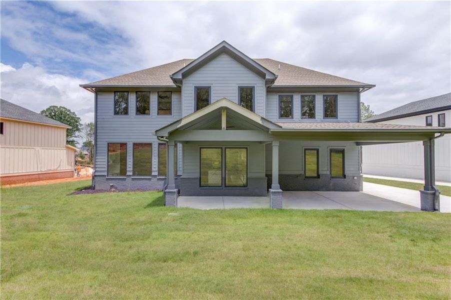 Front exterior of a new home in , Auburn, GA, highlighting curb appeal (Image 23).