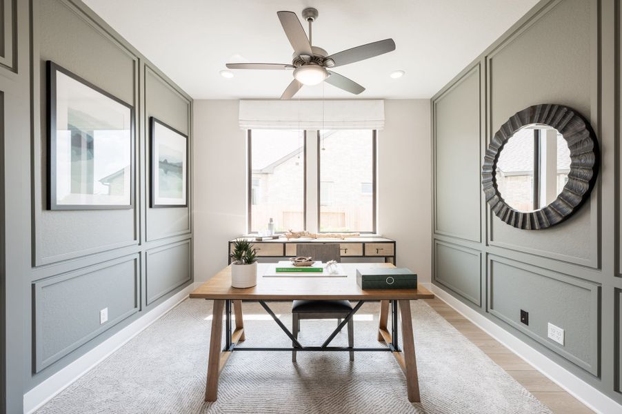 Representative furnished interior of a home built from the Goldeneye by Tri Pointe Homes in Jubilee 50′, Hockley (Image 78).
