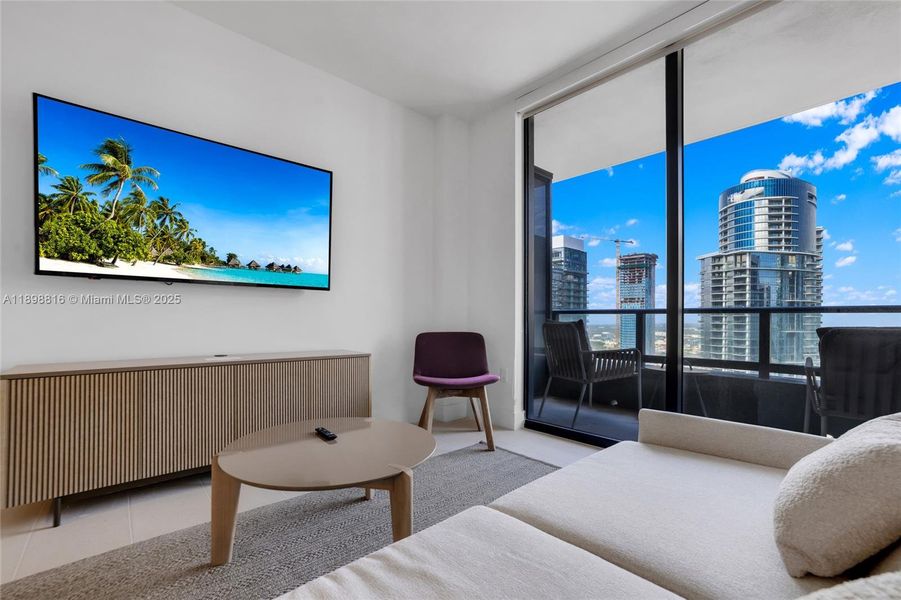 Furnished interior view inside a new home in , Miami (Image 17). Furnished interior view inside a new home in , Miami (Image 17).