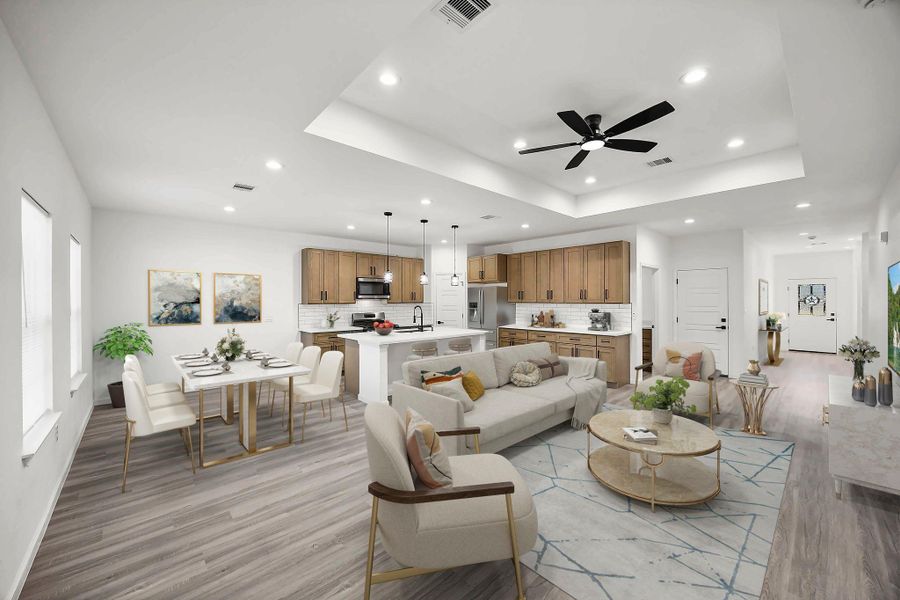 Furnished interior view inside a new home in , Houston (Image 7).