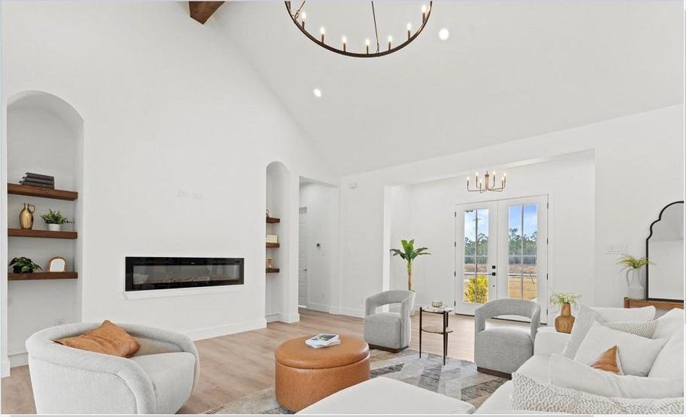 Furnished interior view inside a new home in , Conroe (Image 2).