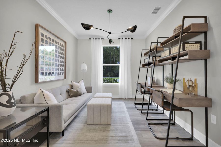 Furnished interior view inside a new home in The Landings at Saint Johns, St. Johns (Image 9). Furnished interior view inside a new home in The Landings at Saint Johns, St. Johns (Image 9).