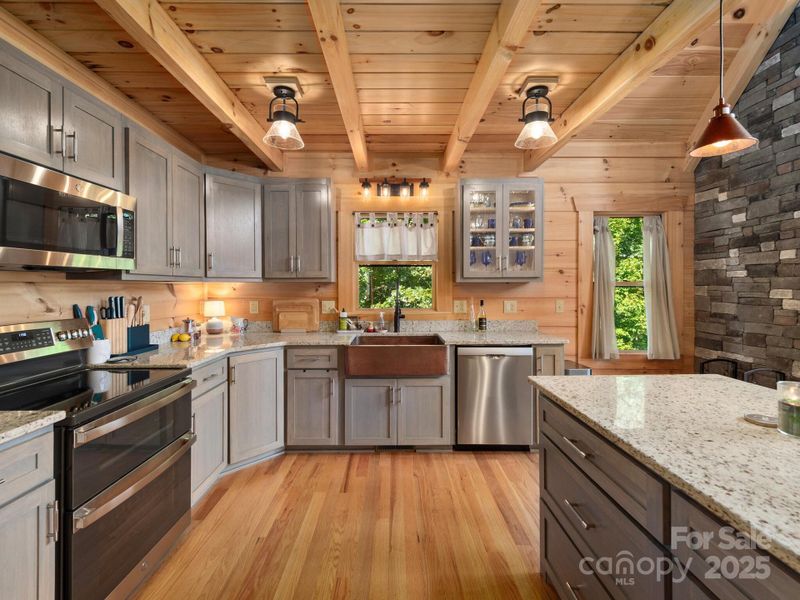 Plentiful Counter Space and Copper Farm Sink
