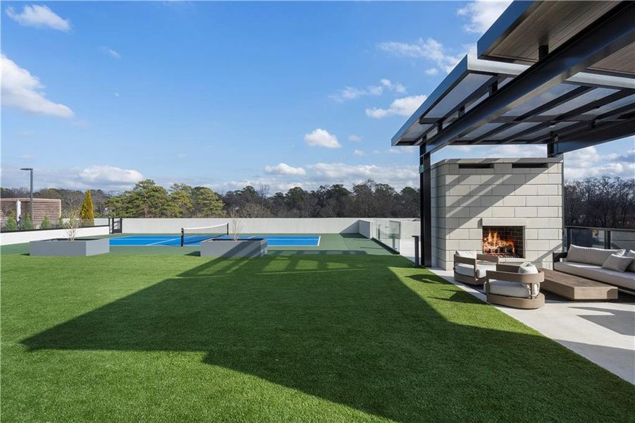 Exterior details and patio area of a home in The Dillon Buckhead, Atlanta (Image 31).