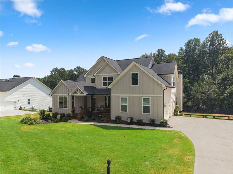 Front exterior of a new home in , Dawsonville, GA, highlighting curb appeal (Image 25).