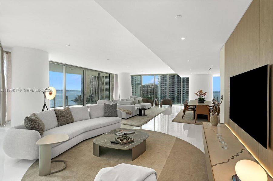 Furnished interior view inside a new home in , Miami (Image 18).