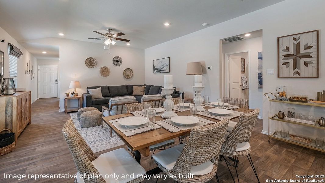 Furnished interior view inside a new home in Redbird Ranch, San Antonio (Image 9).