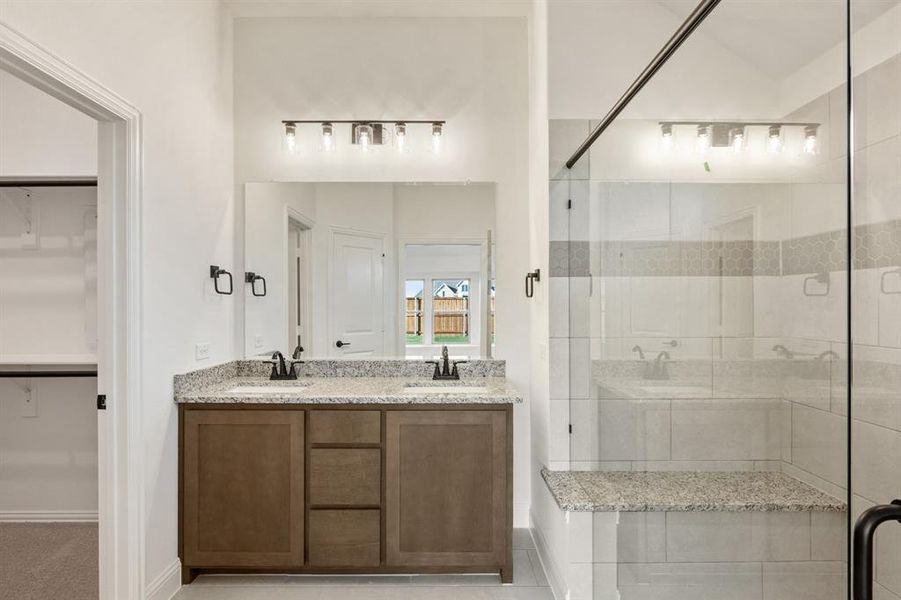 Furnished interior view inside a new home in Stone River Glen 50s, Royse City (Image 9).