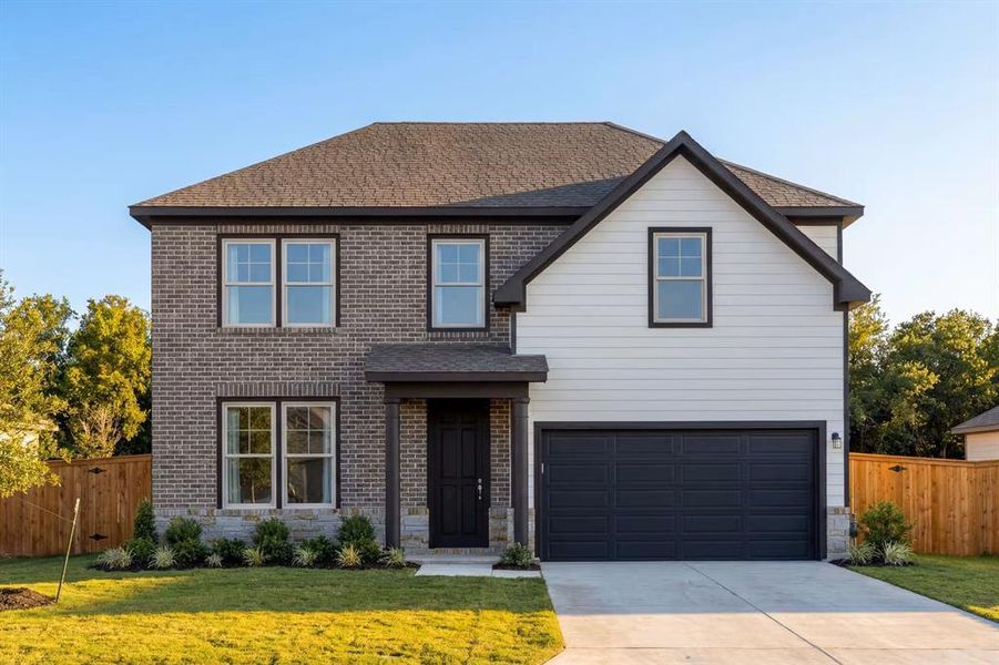 Front exterior of a new home in Hannah Heights, Seguin, TX, highlighting curb appeal (Image 1). Front exterior of a new home in Hannah Heights, Seguin, TX, highlighting curb appeal (Image 1).