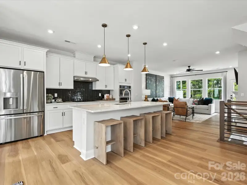 Gourmet kitchen with a counter-depth French-door refrigerator Gourmet kitchen with a counter-depth French-door refrigerator