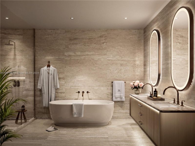 Furnished interior view inside a new home in , Sunny Isles Beach (Image 2).