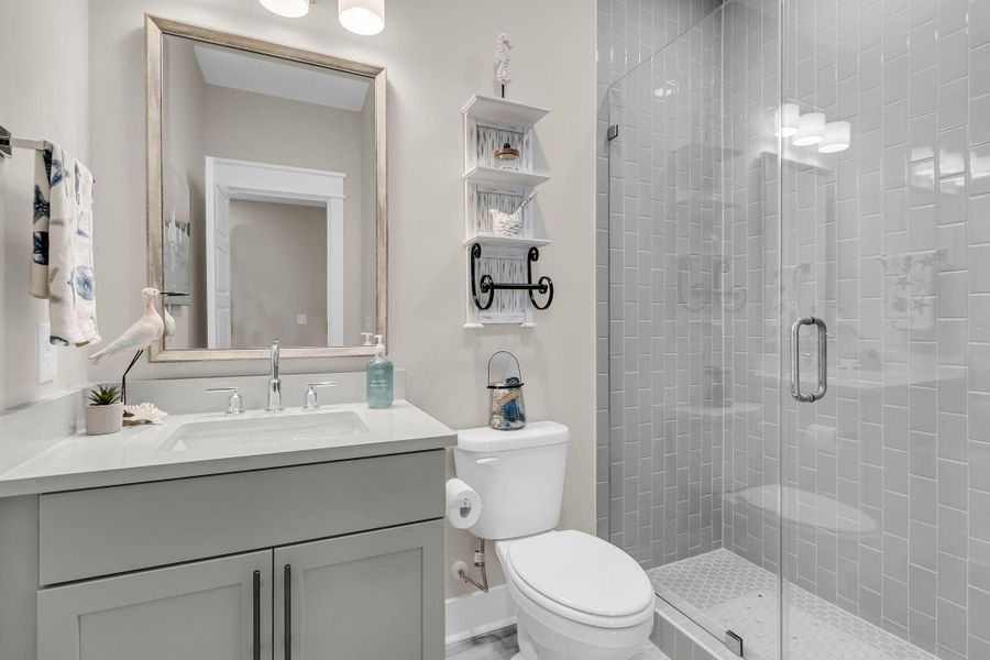 Furnished interior view inside a new home in Overlook at Copahee Sound, Awendaw (Image 34). Furnished interior view inside a new home in Overlook at Copahee Sound, Awendaw (Image 34).