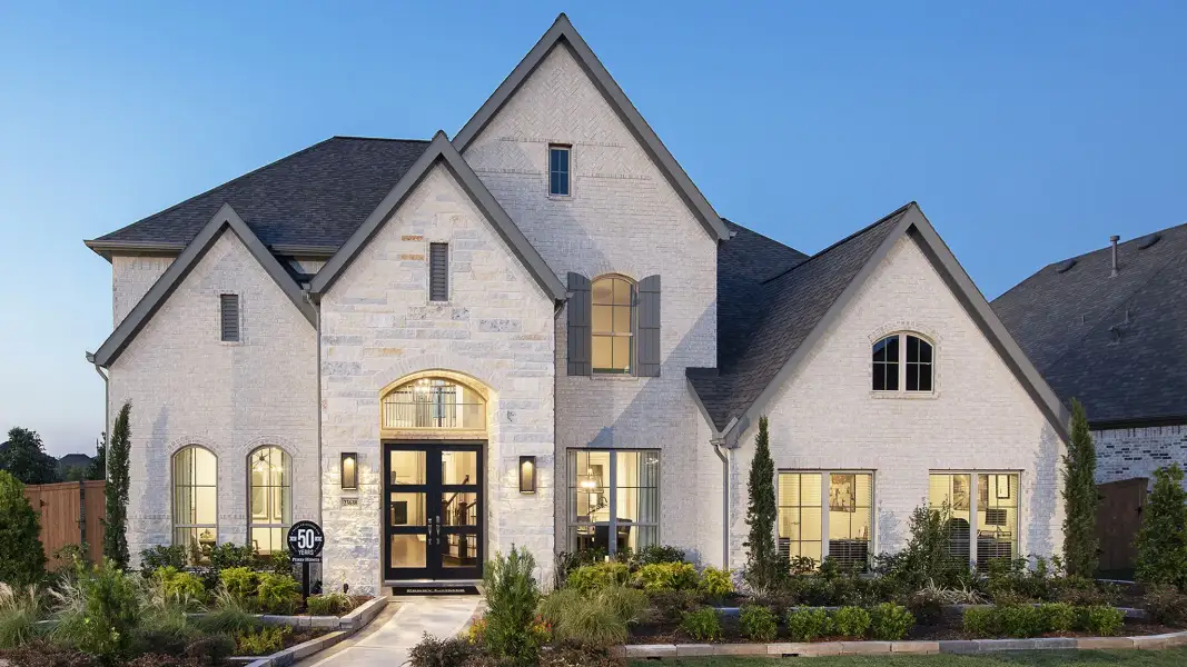 Front exterior of a new home in Sweetgrass, Haslet, TX, highlighting curb appeal (Image 20).