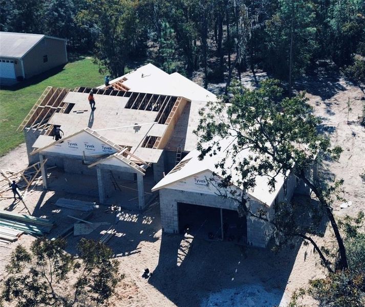 In-progress construction of a new home in , Wildwood, FL (Image 32).