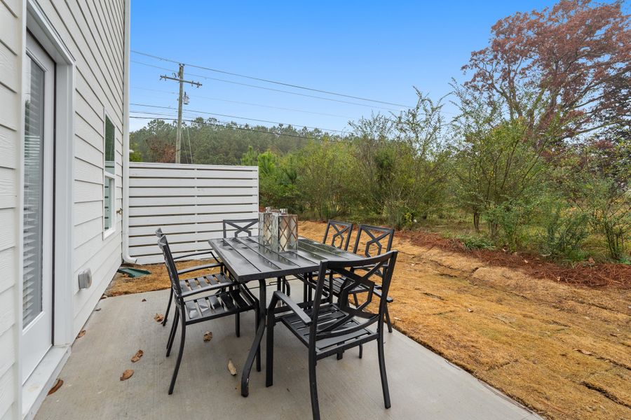Exterior details and patio area of a home in The Andros, Dalton (Image 4).