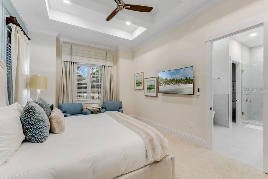 Furnished interior view inside a new home in , Reunion (Image 45).